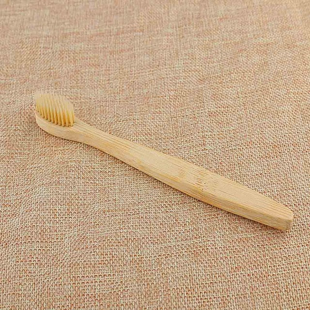 Personal Environmental Bamboo Charcoal Toothbrush For Oral Health Low Carbon Medium Soft Bristle Wood Handle Toothbrush